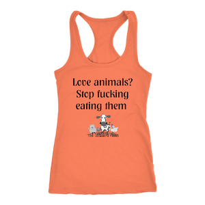 Just fucking stop! - Next Level Racerback Tank