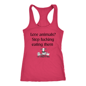 Just fucking stop! - Next Level Racerback Tank