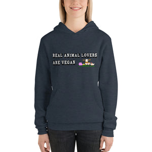 Real Animal lovers are Vegan Ya bish! Pullover hoodie.