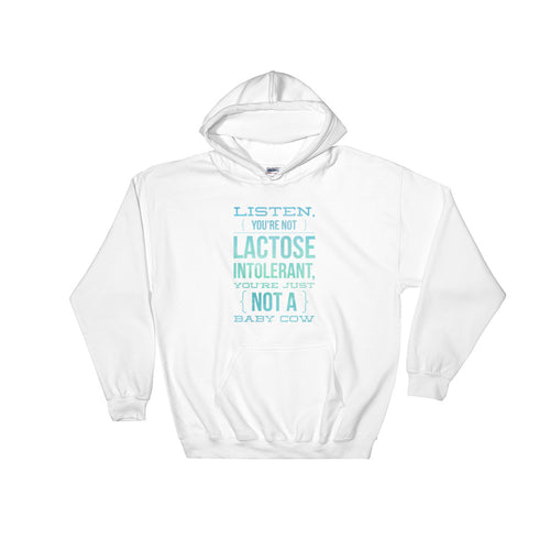 Listen! - White Hooded Sweatshirt