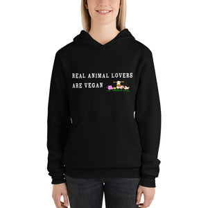 Real Animal lovers are Vegan Ya bish! Pullover hoodie.