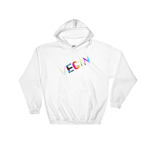 Vegan be Bright! - White Hooded Sweatshirt