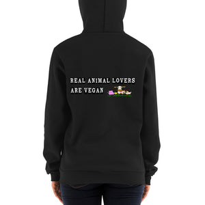 Real Animal Lovers Are Vegan Yup! Zip up Hoodie sweater