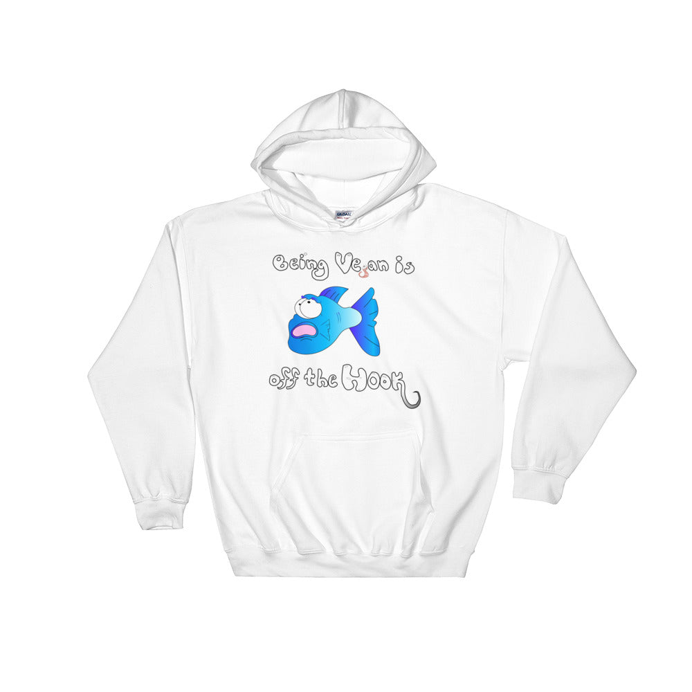 Off the Hook - White Hooded Sweatshirt