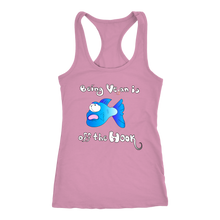 Load image into Gallery viewer, We off the hook! - Next Level Racerback Tank